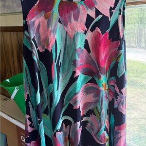 Floral Watercolor Sleeveless Top by Heimish USA. Size M.